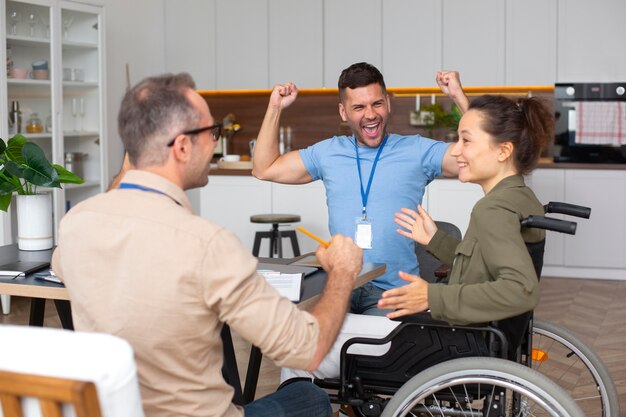 Patient achieving functional independence after rehab